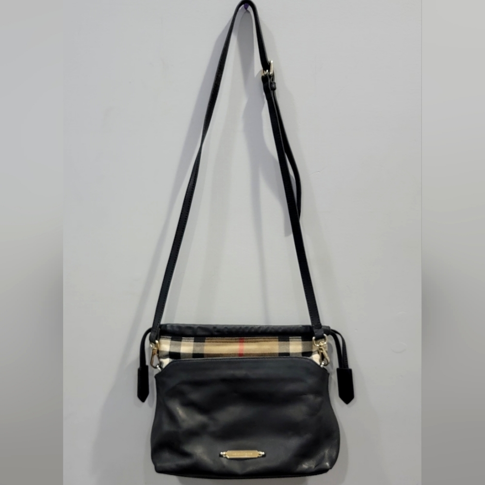 Burberry calfskin black crossbody bag